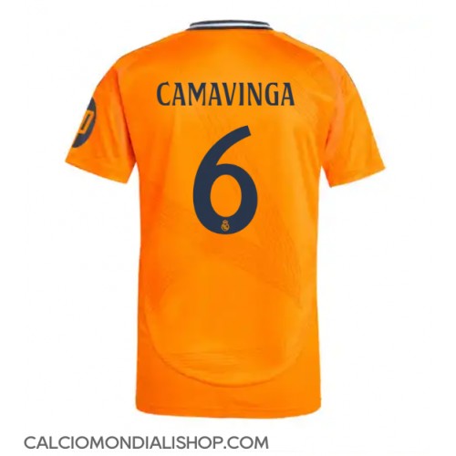 Maglie da calcio Real Madrid Eduardo Camavinga #6 Seconda Maglia 2024-25 Manica Corta